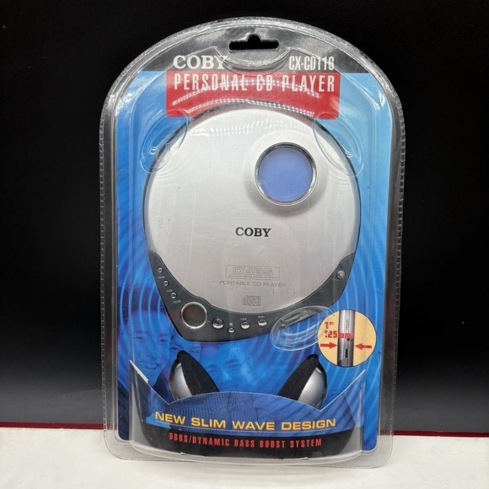 COBY CX-CD116 DBBS Personal Slim Wave Digital LCD Display CD Player